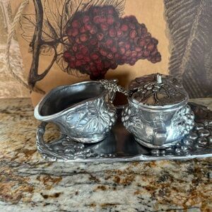 Arthur Court Silver Creamer and Sugar Set